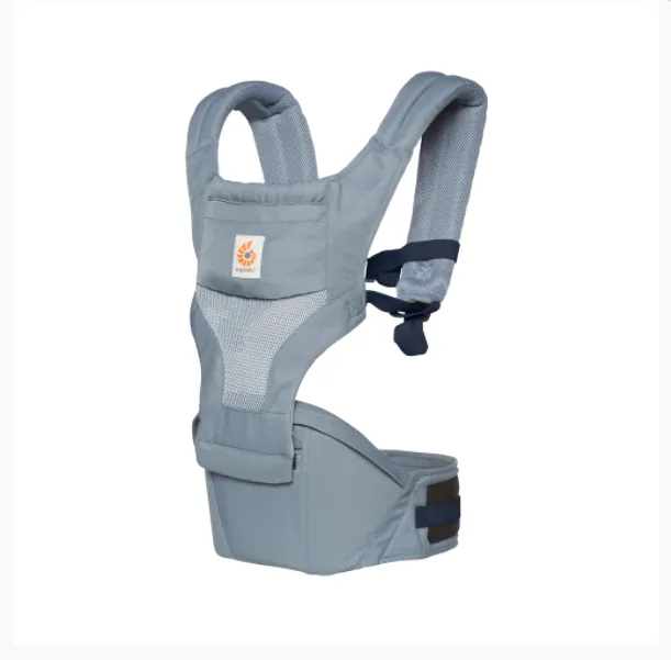 [10 year local warranty] Ergobaby Hip Seat Cool Air Mesh Baby Carrier - Oxford Blue