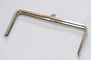 10" (27cm) Silver Purse Frame Large Bag Hanger Glue-In Style 27 x 12cm (10"x 5")