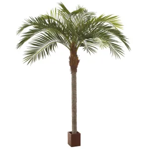 11' Silk Coconut Palm Tree w/Pot -Green