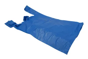 11 x 17 x 21 18mu Blue Recycled Vest Plastic Carrier Bags (Falcon 1)