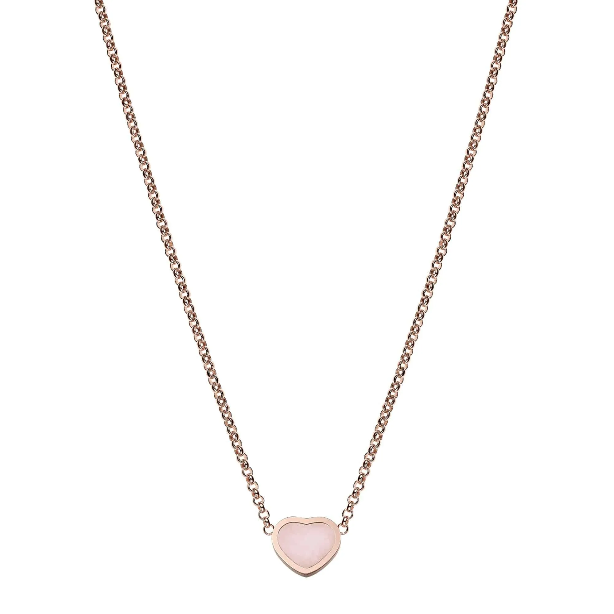 18ct Rose Gold My Happy Hearts Pink Opal Pendant