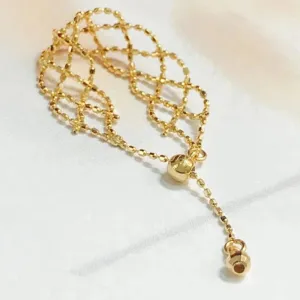 18k Yellow Gold Adjustable Retro Lace Ring