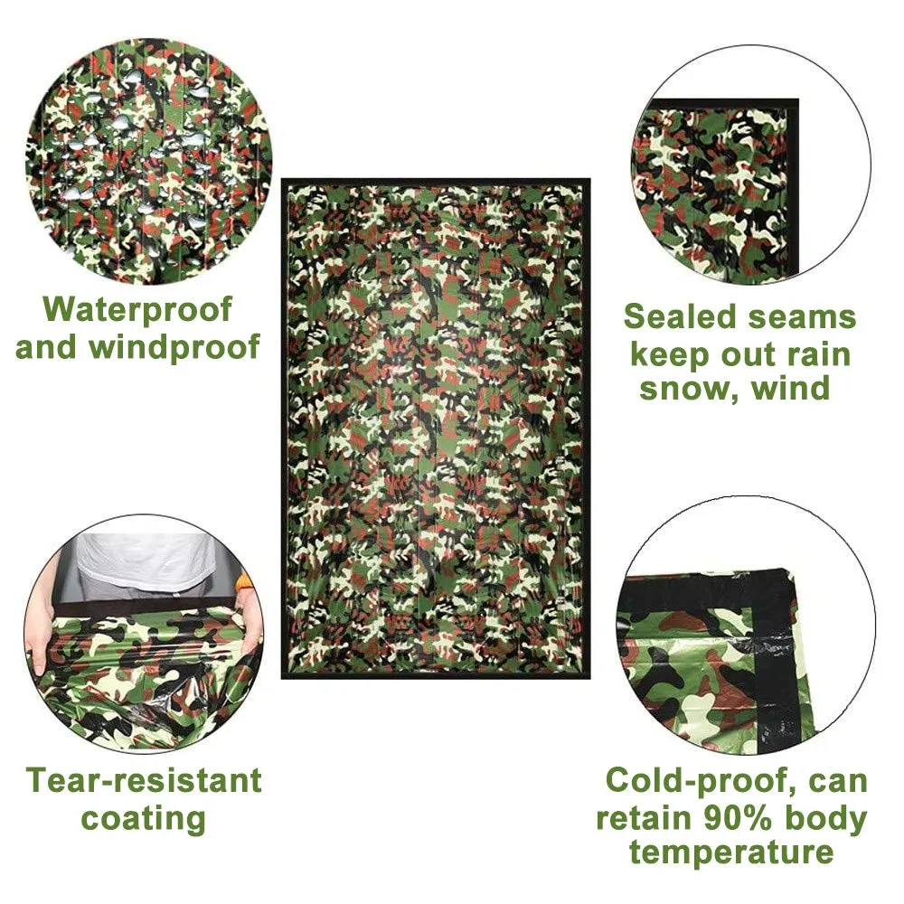 2-Pack: Camping Sleeping Bag Camouflage