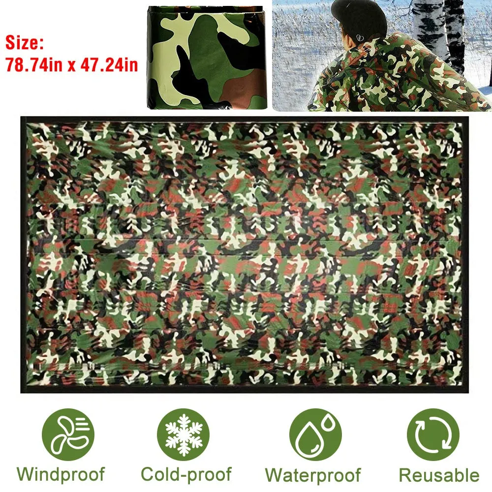 2-Pack: Camping Sleeping Bag Camouflage