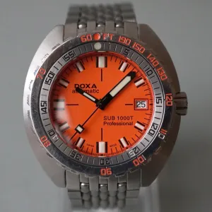 2010 DOXA SUB 1000T PROFESSIONAL RE-EDITION ORANGE DIVER WATCH