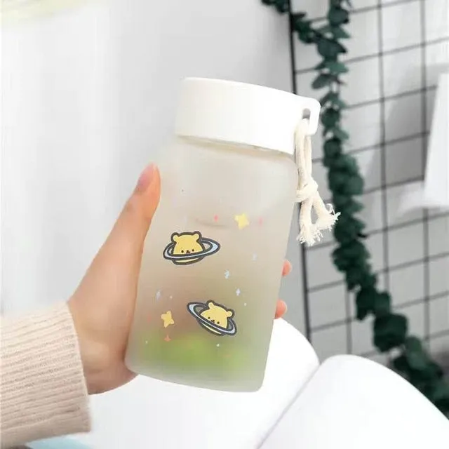 500ml  Kawaii Eco Friendly glass tumbler