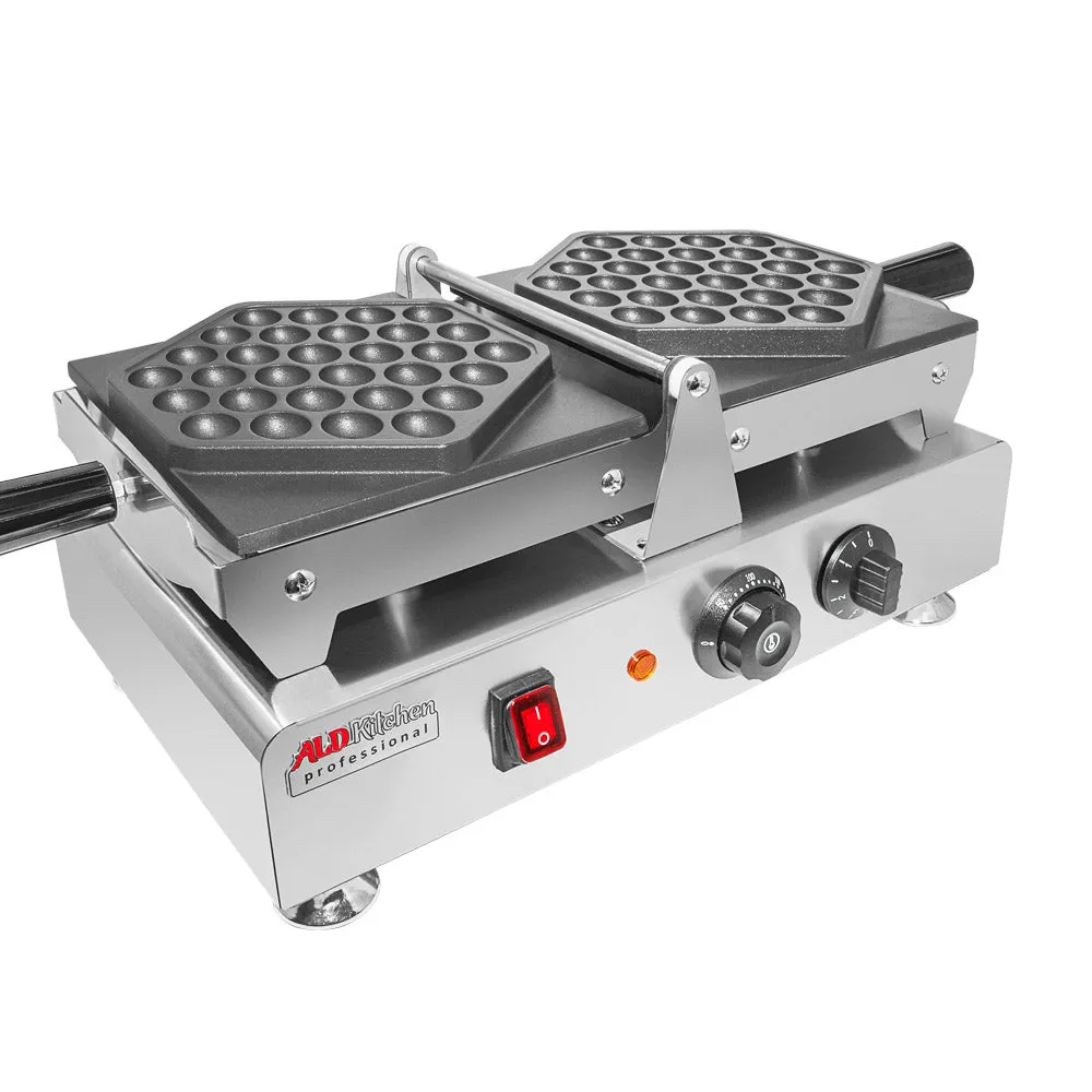 AP-113 AP-124 Bubble Waffle Maker Machine | Improved Digital Thermostat | Commercial Waffle Iron | 110V | Swing Type Bubble Waffle Iron | Improved Manual Thermostat | Nonstick Coating