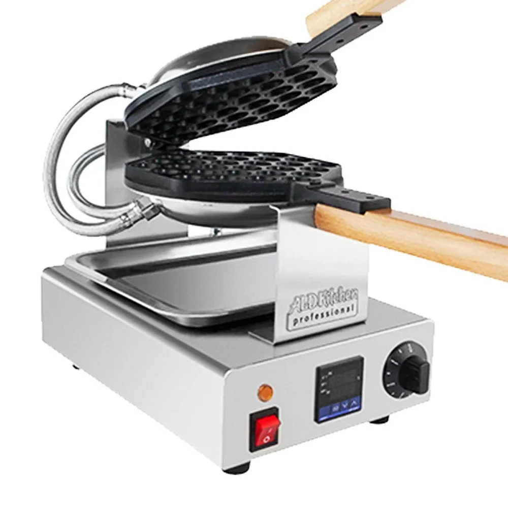 AP-124 Bubble Waffle Maker Machine | Egg Waffle Maker | Professional Rotated Iron | Improved Digital Thermostat