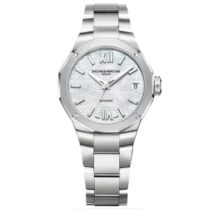 Baume & Mercier Ladies Riviera White Mother of Pearl Watch 10676