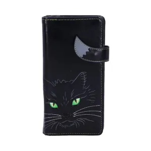 Black Lucky Cat Purse Embossed Eye Tail Wallet