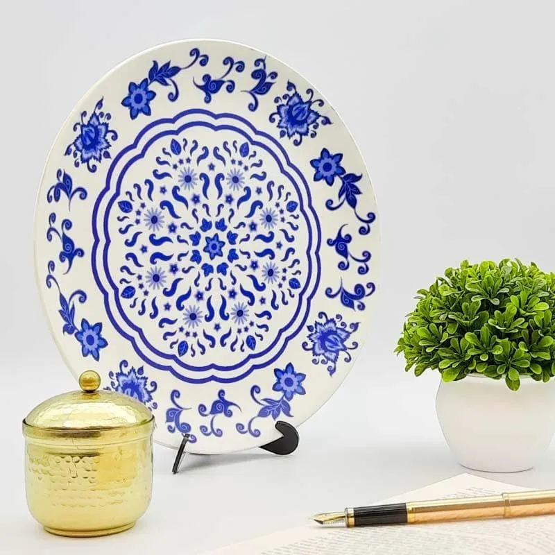 Blue Pottery Inspired Decorative Plate