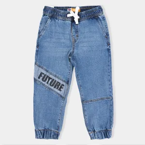 Boys Denim Stretch Pant Future-Mid Blue