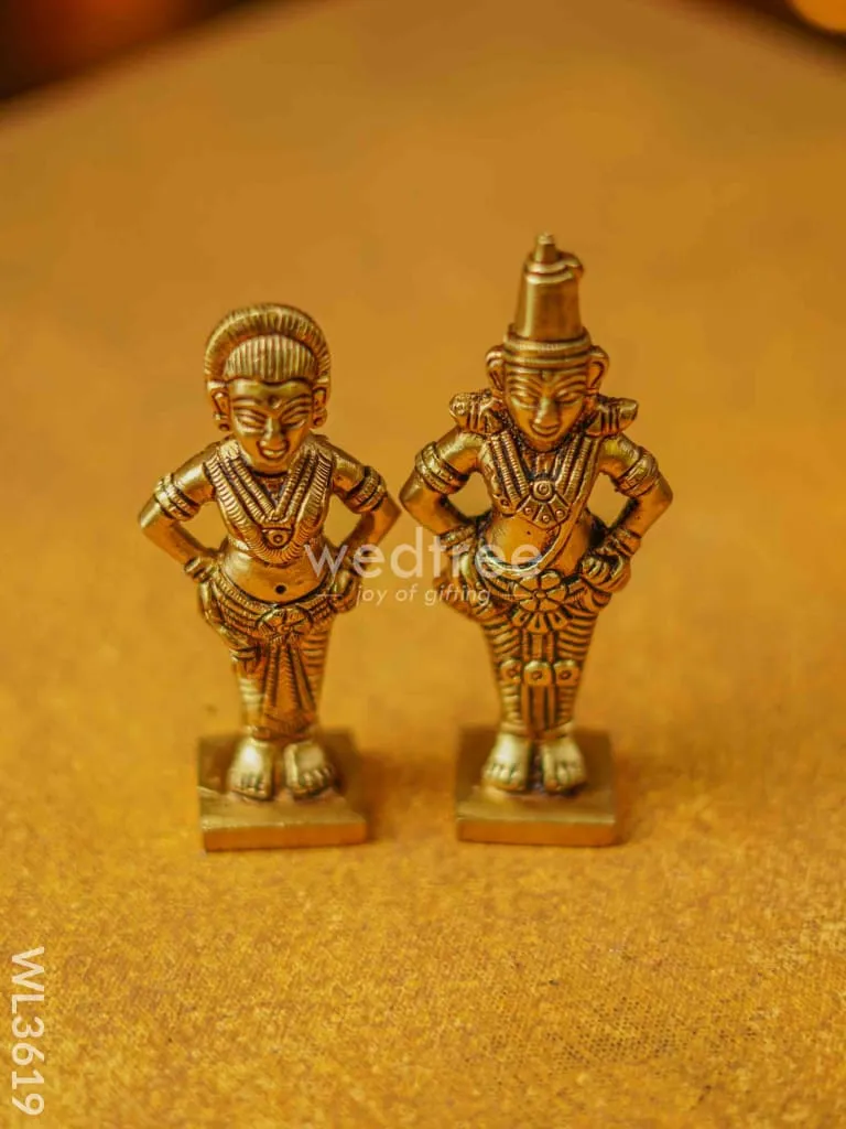 Brass Panduranga Rukmani Idol - Set of 2 - WL3619