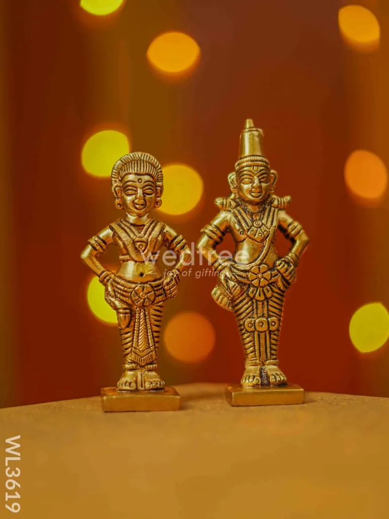 Brass Panduranga Rukmani Idol - Set of 2 - WL3619