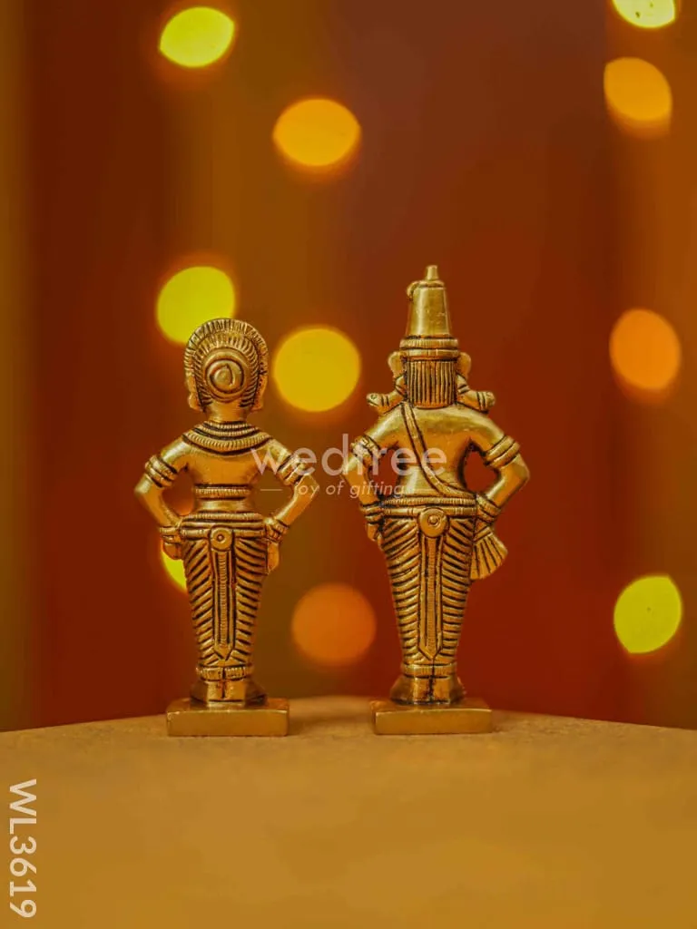 Brass Panduranga Rukmani Idol - Set of 2 - WL3619