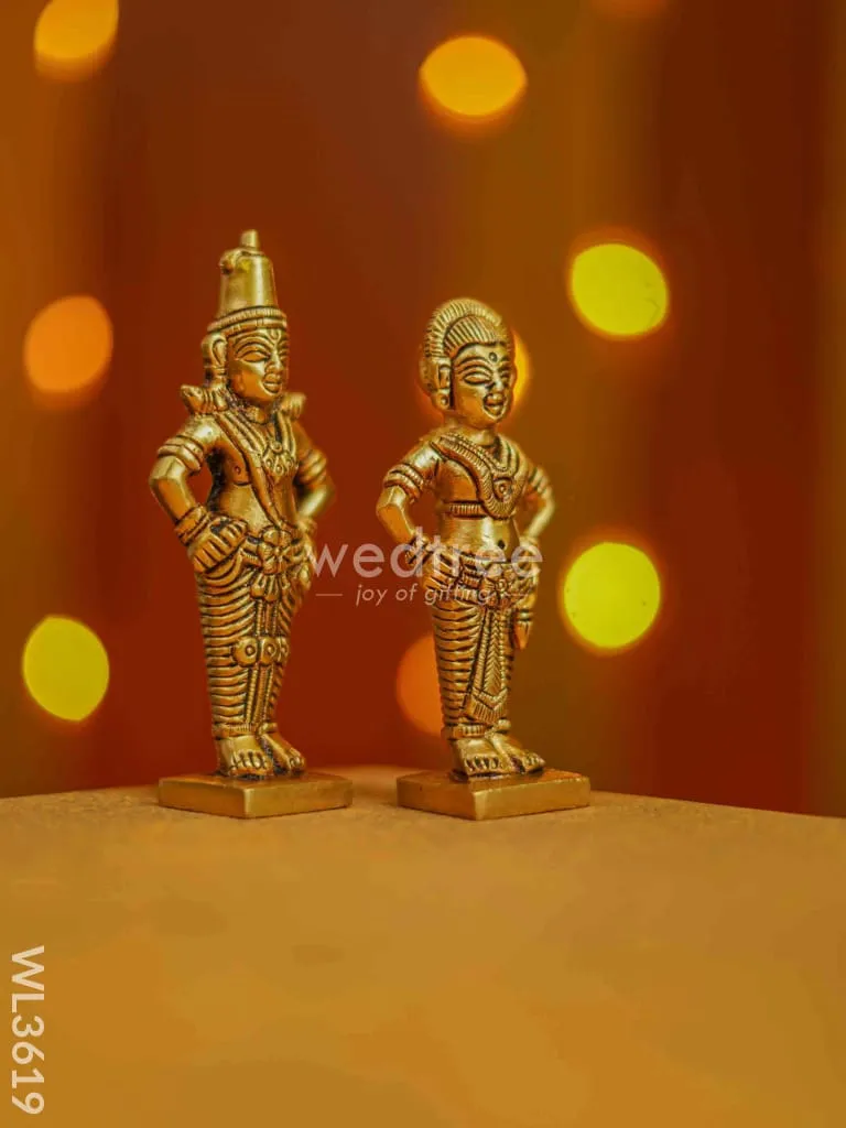 Brass Panduranga Rukmani Idol - Set of 2 - WL3619