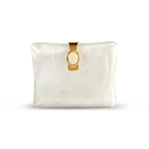 Bulan Pearlescent Acrylic Evening Clutch Bag