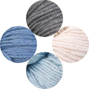 Chevron Stripes Baby Blanket Kit (Goat's Beard 8470, Magnolia 8401, Powder Blue 8480, Forget-me-not 8421)