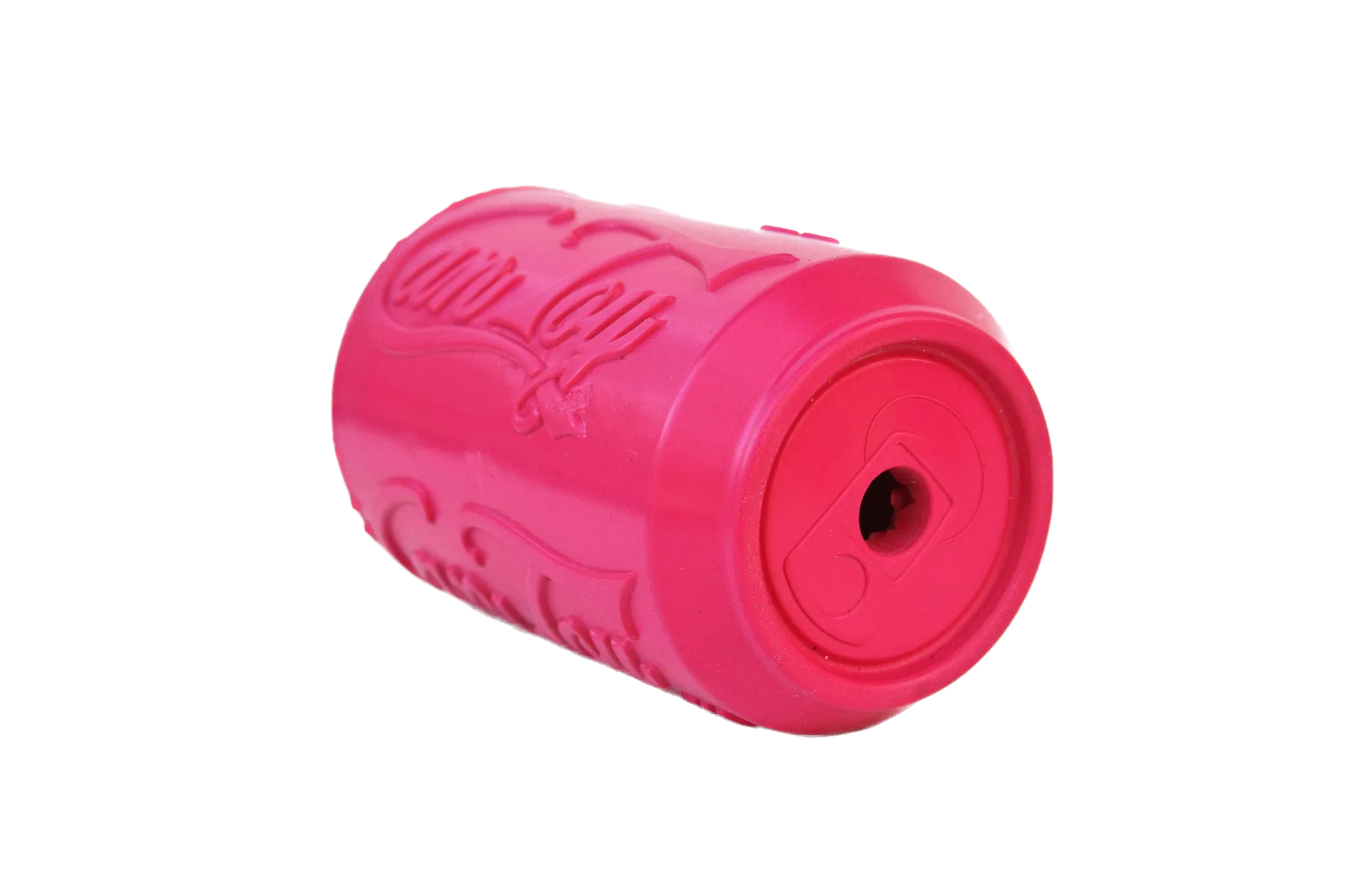 Chew Resistant Toy | Rubber Soda Can Pink