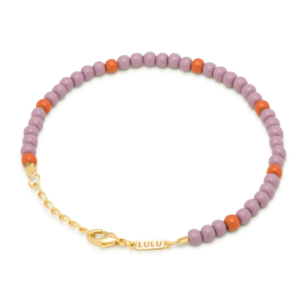 Color Ball Bracelet - Purple/Rust