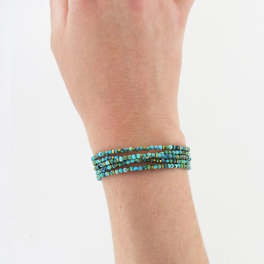 Confetti Turquoise Wrap Bracelet & Necklace