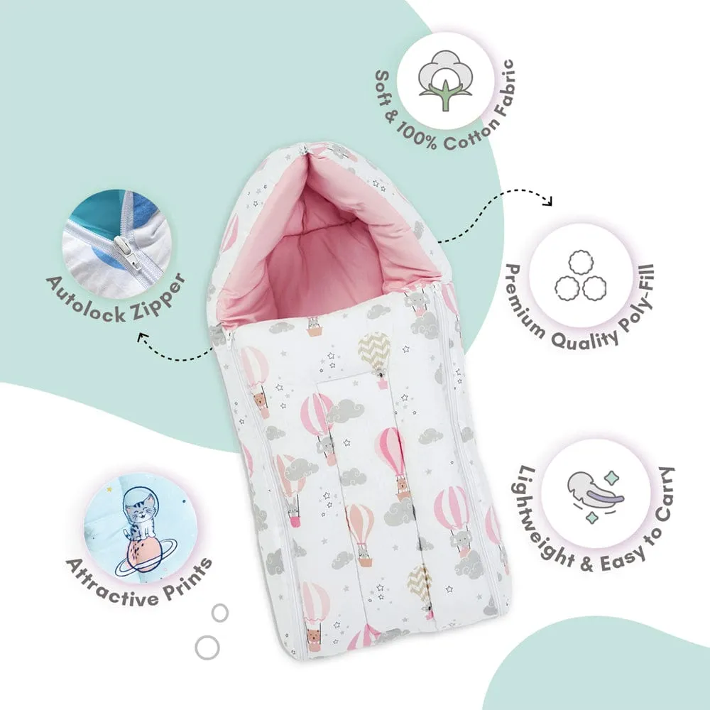 Cotton Carrier Nest cum sleeping bag, Tiny Journeys ( Newborn - 3 Months)