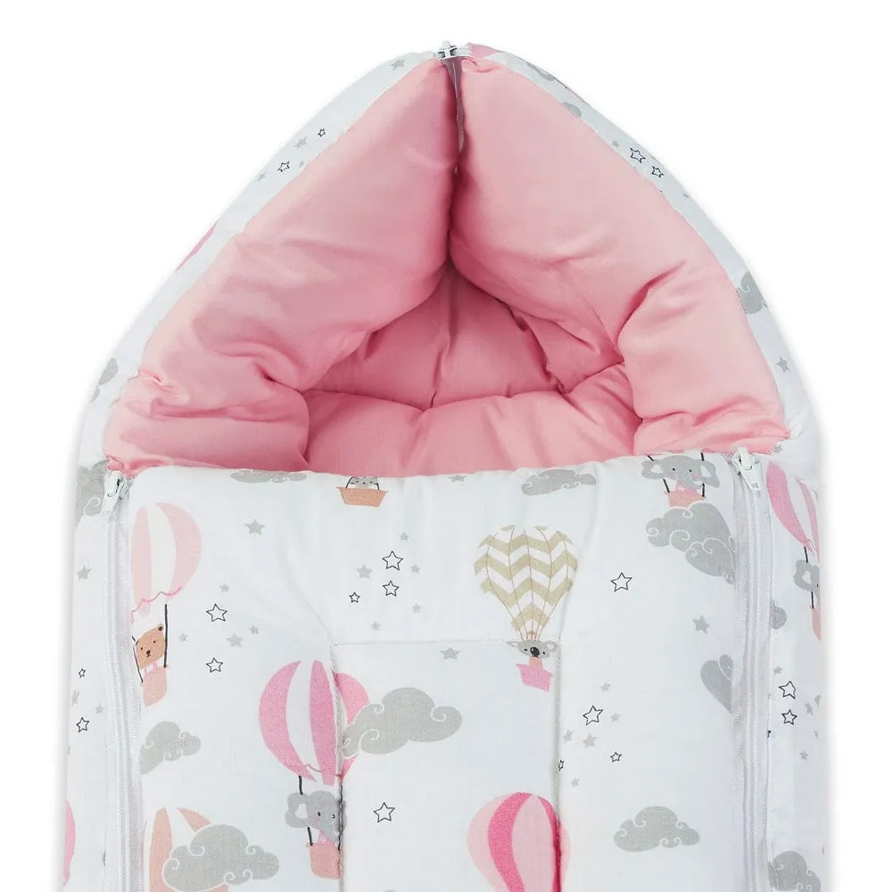 Cotton Carrier Nest cum sleeping bag, Tiny Journeys ( Newborn - 3 Months)