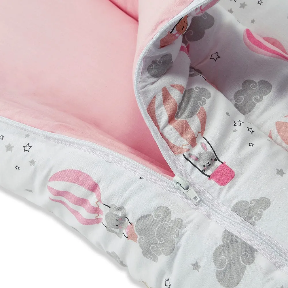 Cotton Carrier Nest cum sleeping bag, Tiny Journeys ( Newborn - 3 Months)