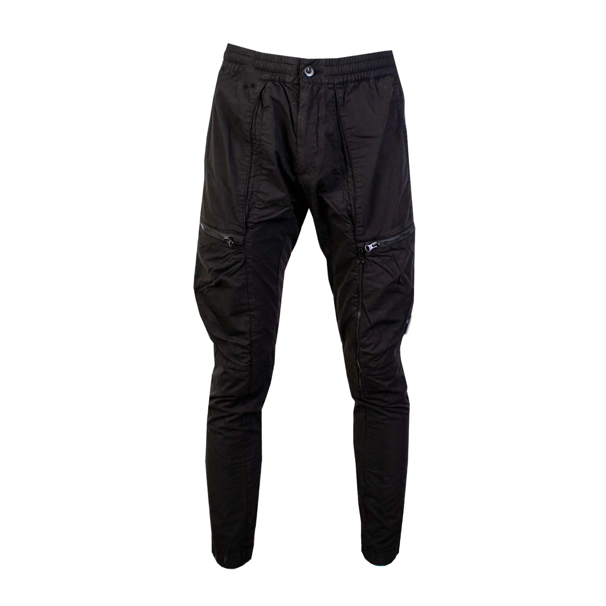 C.P. Company Sleek Slim Fit Cargo Pants in Eternal Black