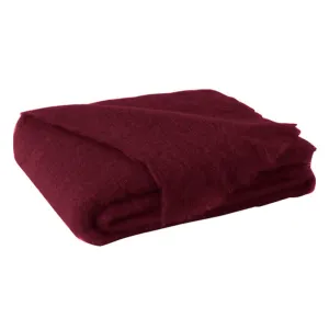 Cranberry Brushed Mohair Throw