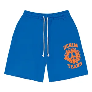 Denim Tears University Sweat Shorts Blue Orange