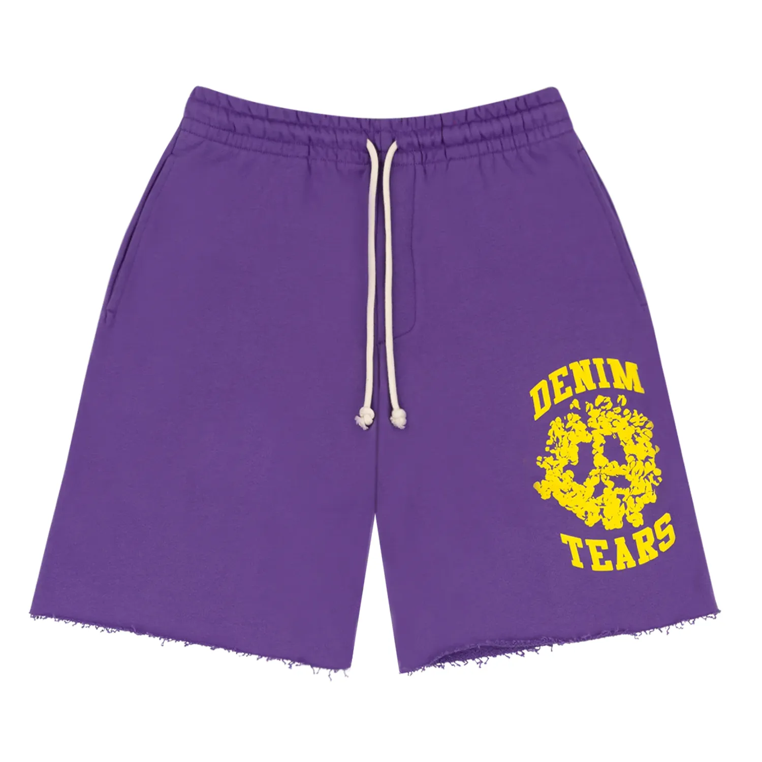 Denim Tears University Sweat Shorts Purple Gold