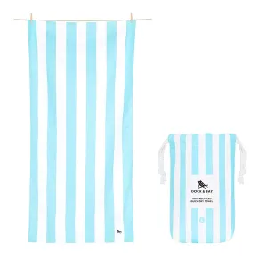 Dock & Bay Dock & Bay Quick Dry Towel - Cabana - Tulum Light Blue – 63" x 35"