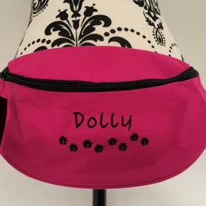 Dog Walking - Mini Paws Belt Bag / 2 Zip Bumbag - Personalised