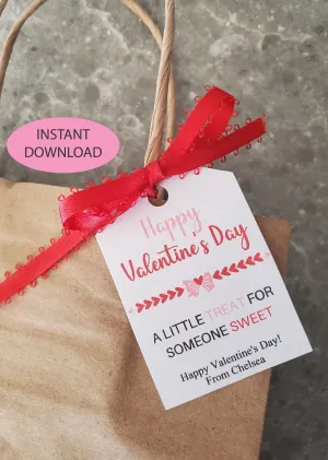 Editable Happy Valentine's Day Tag Template