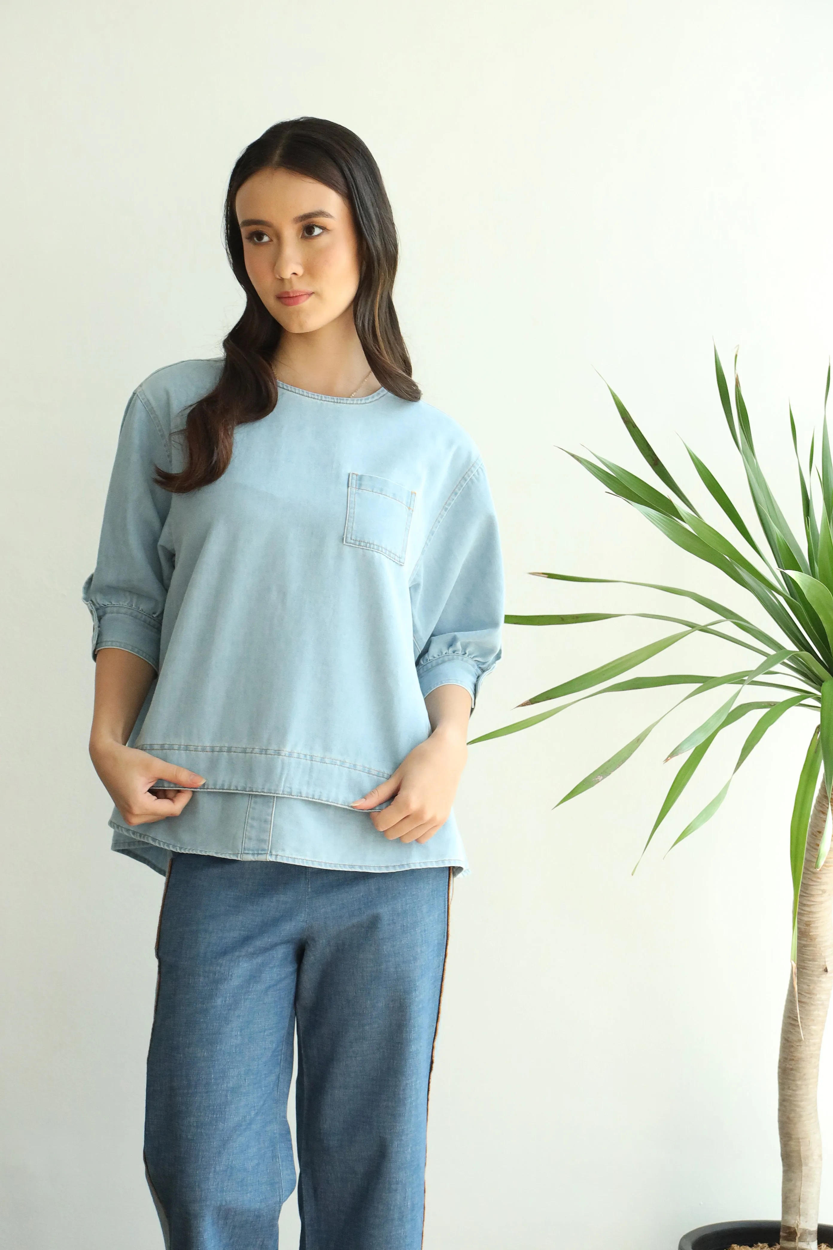 Eliza Denim Blouse