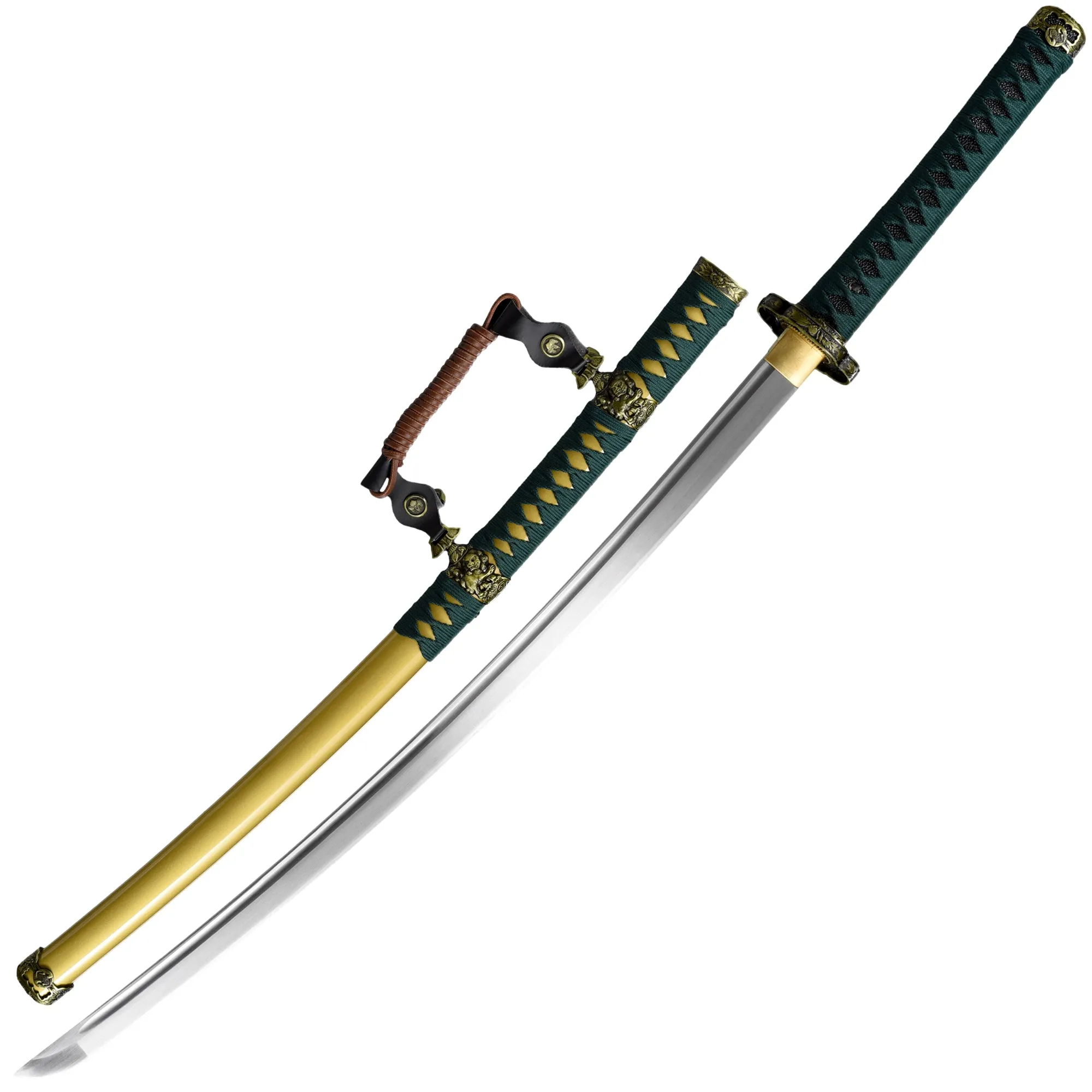 Emerald Elegance Handmade Katana