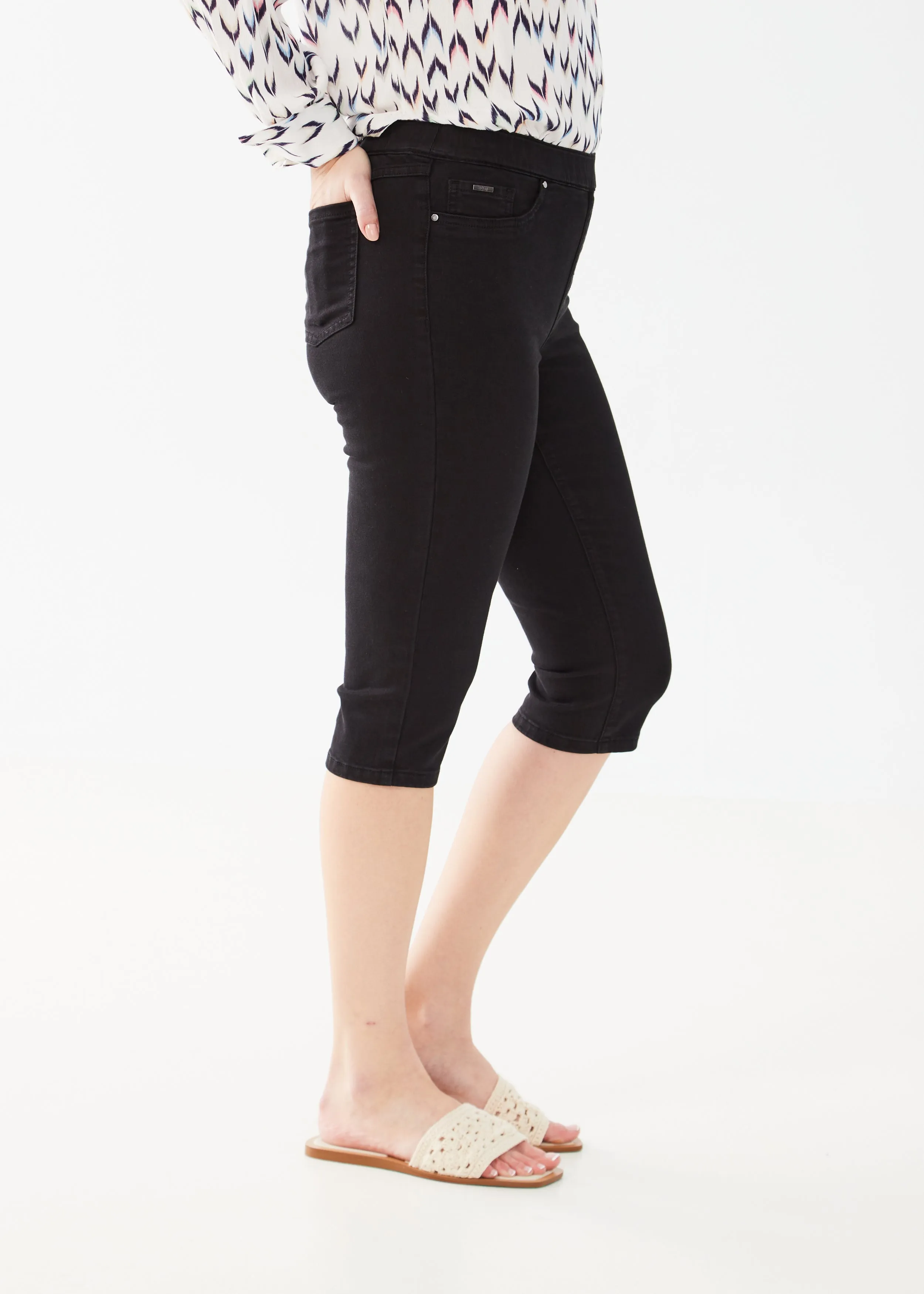 Euro Twill, Pull-On Pedal Pusher Pants