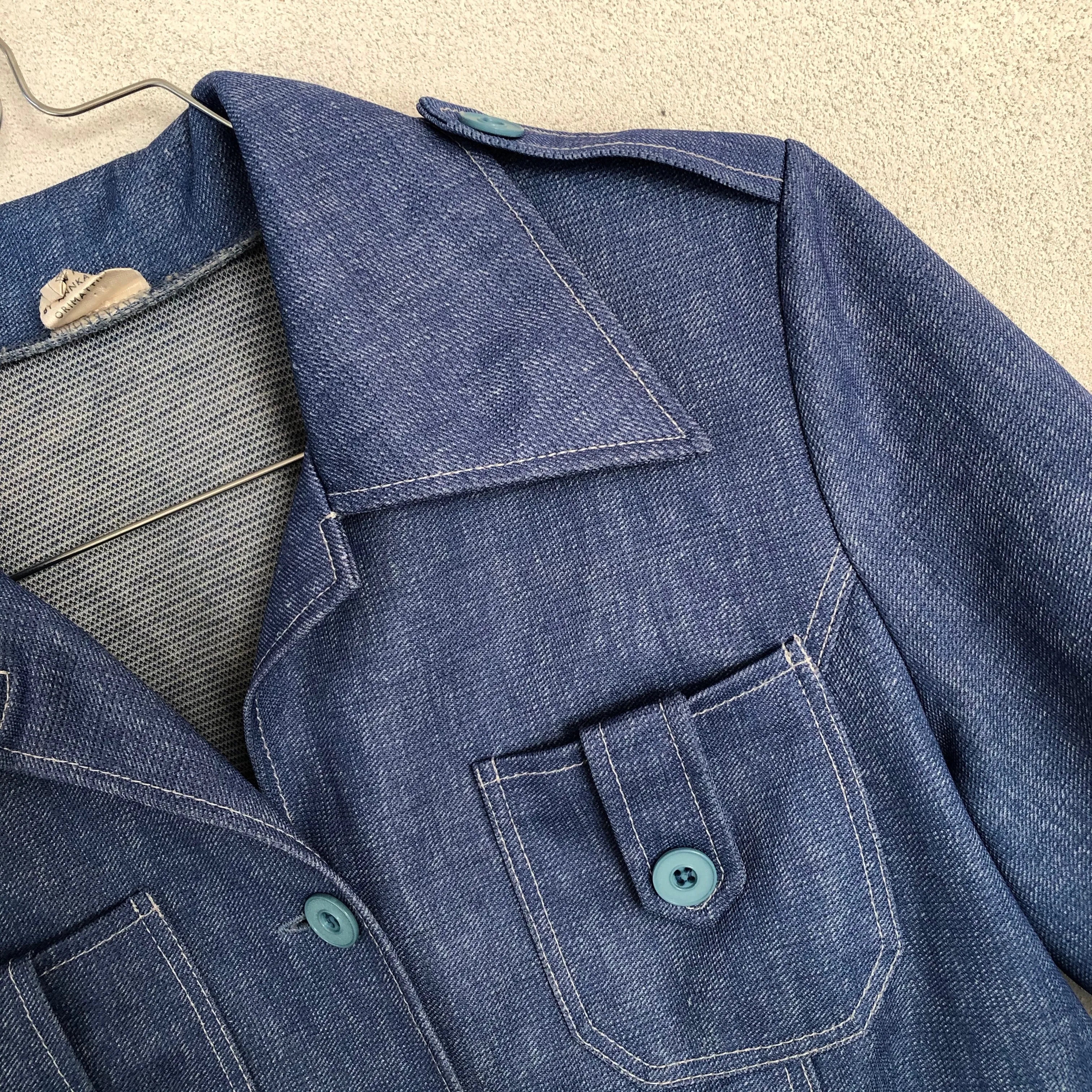 Faux Denim Shirt 70s