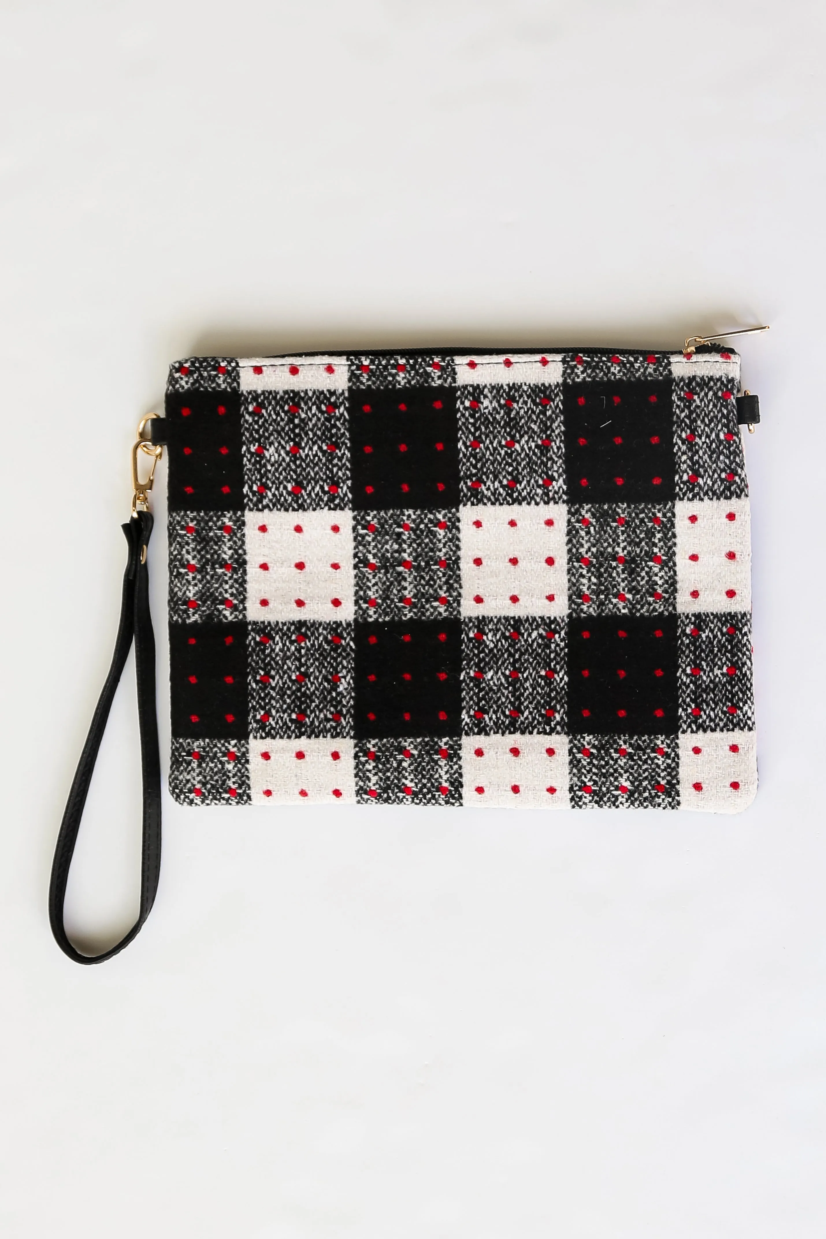 FINAL SALE - All The Feels Black Plaid Crossbody Bag - DOORBUSTER