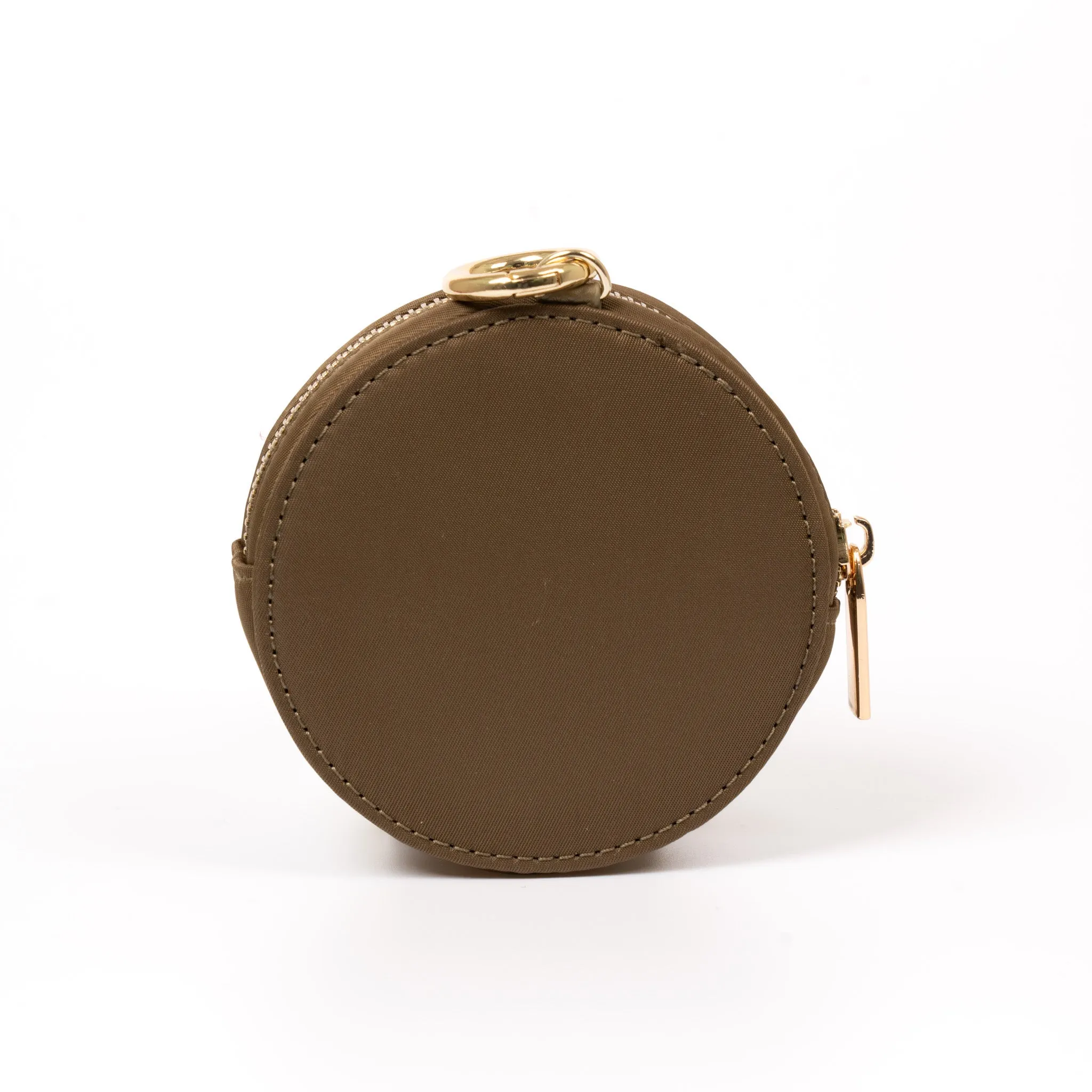 Finley Round Coin Purse - Moss Green, Nylon