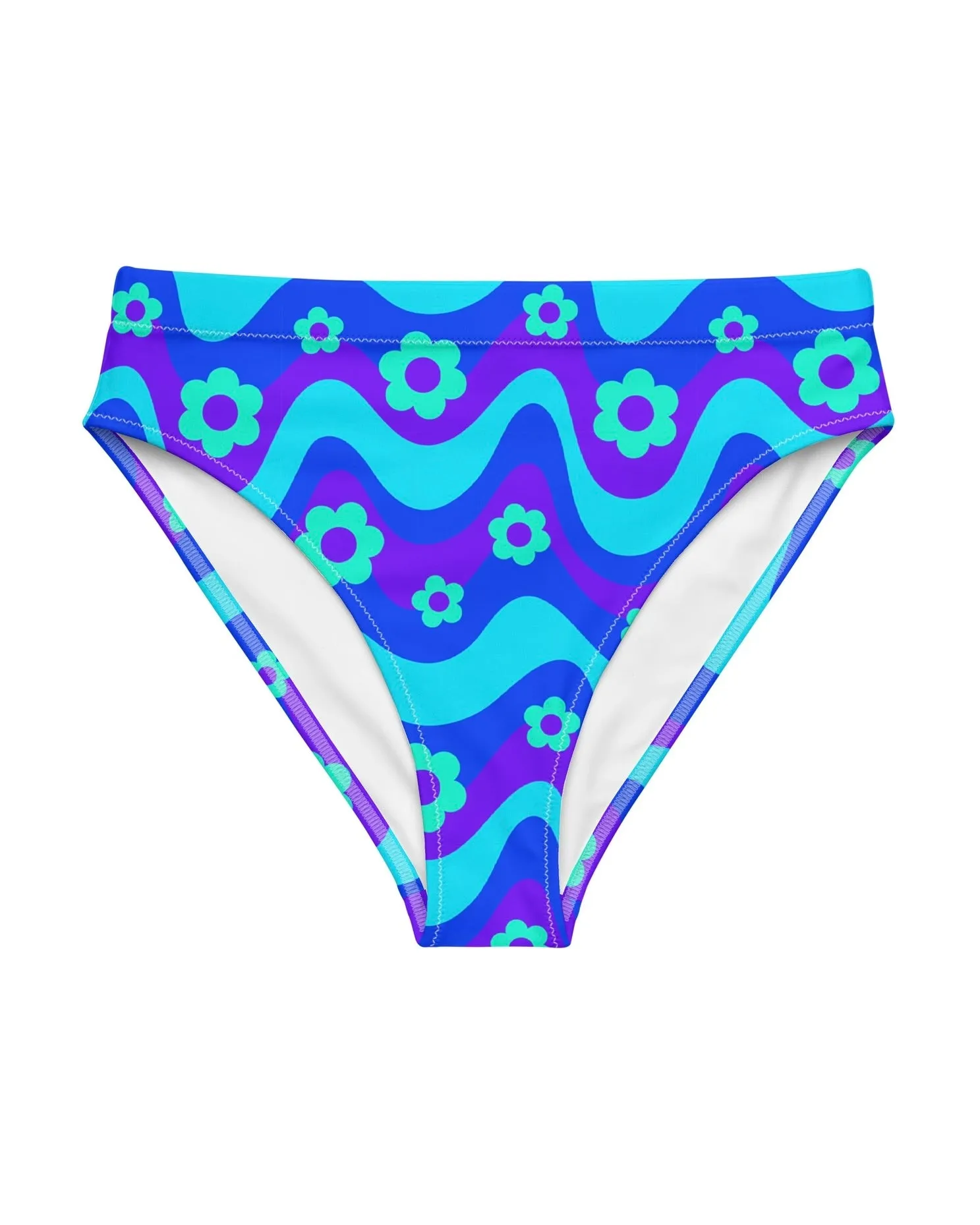 Flower Power Blue High Waisted Bottoms