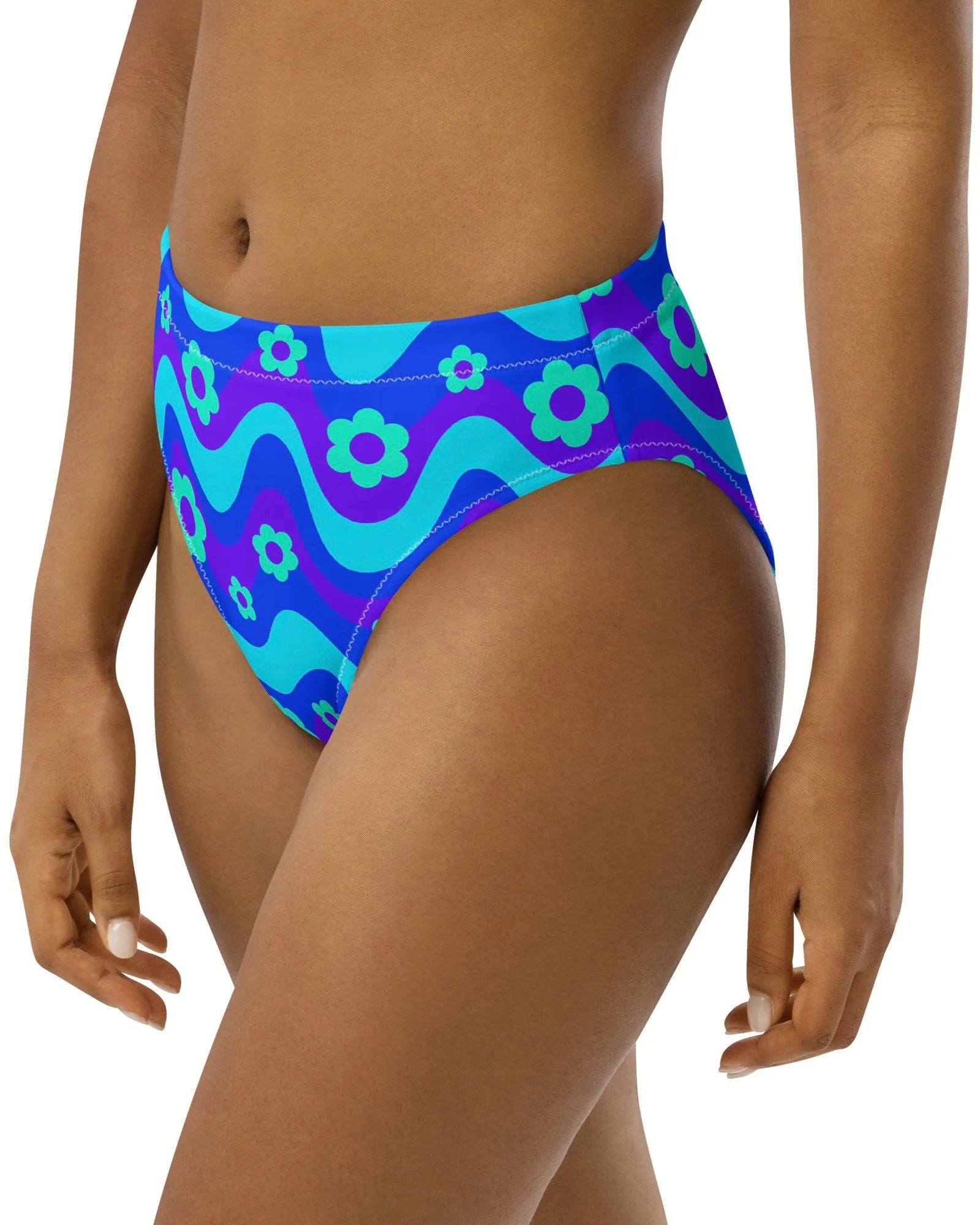 Flower Power Blue High Waisted Bottoms