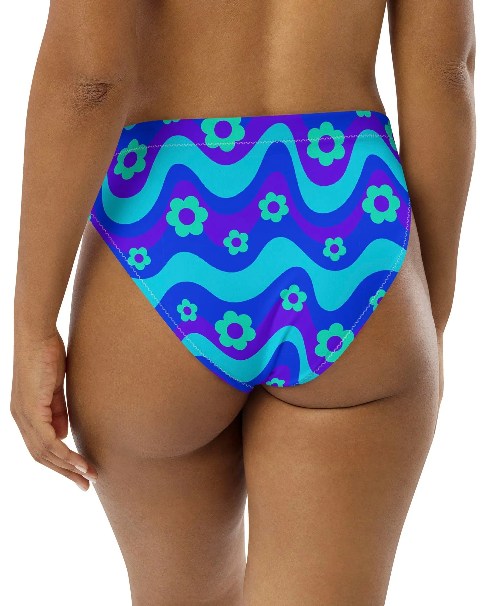 Flower Power Blue High Waisted Bottoms