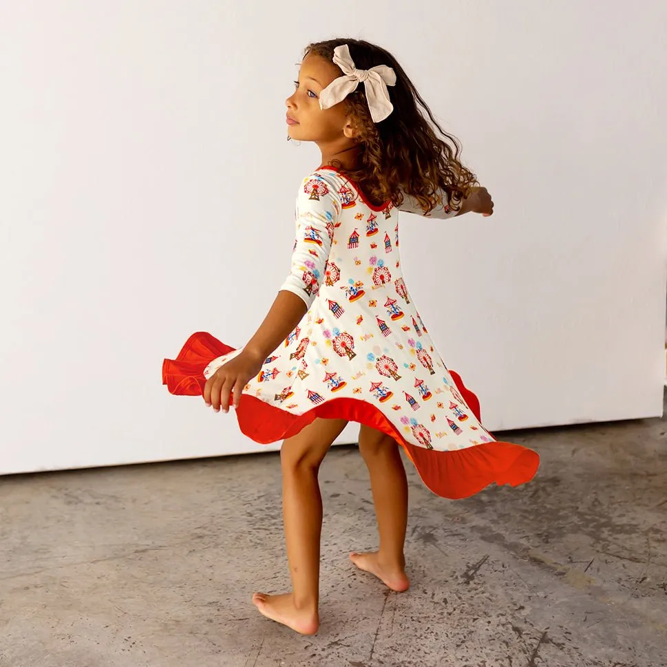 Free Birdees County Fair Ruffle Hi-lo Twirling Dress (2t-6y)