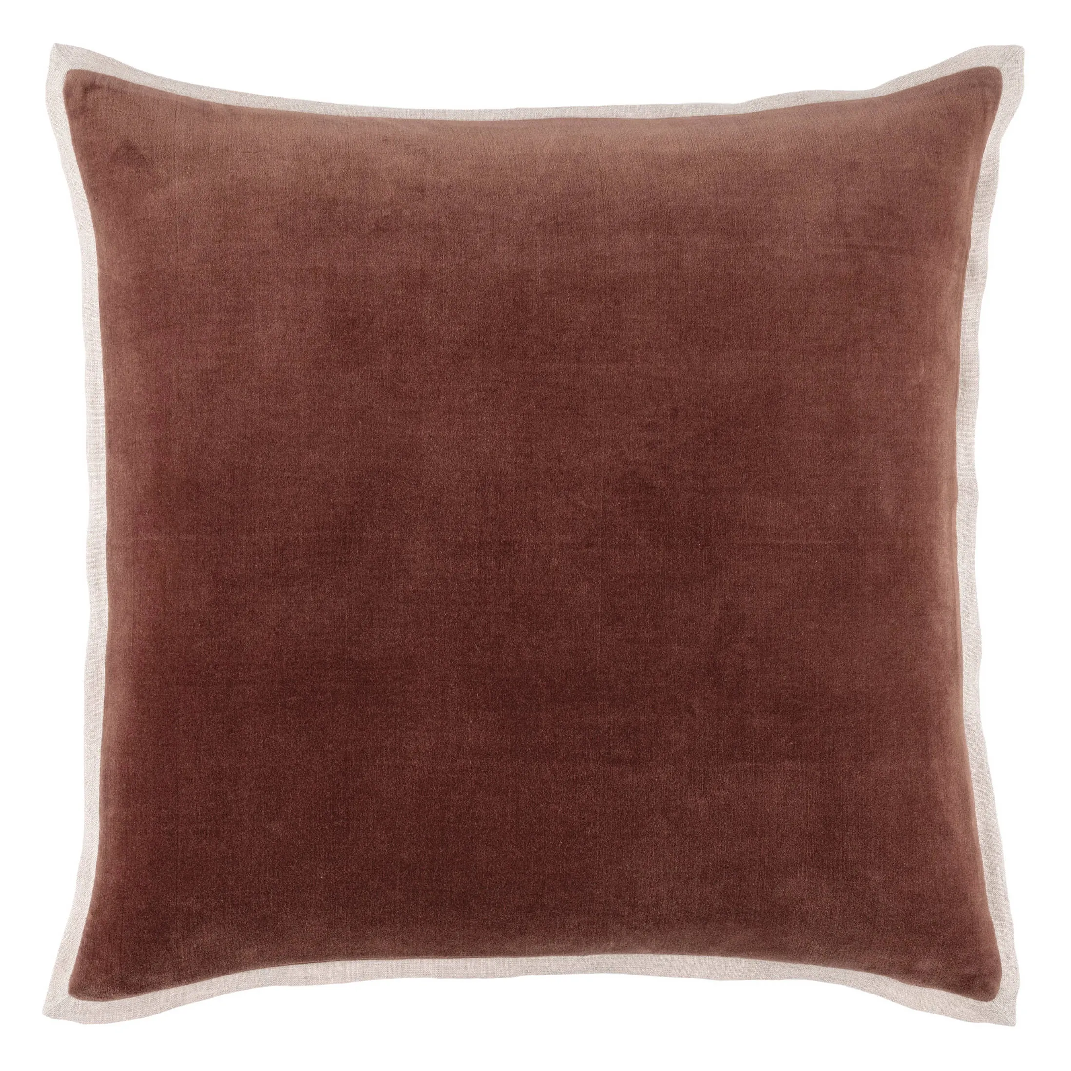 Gehry Velvet/Linen Russet Decorative Pillow Cover