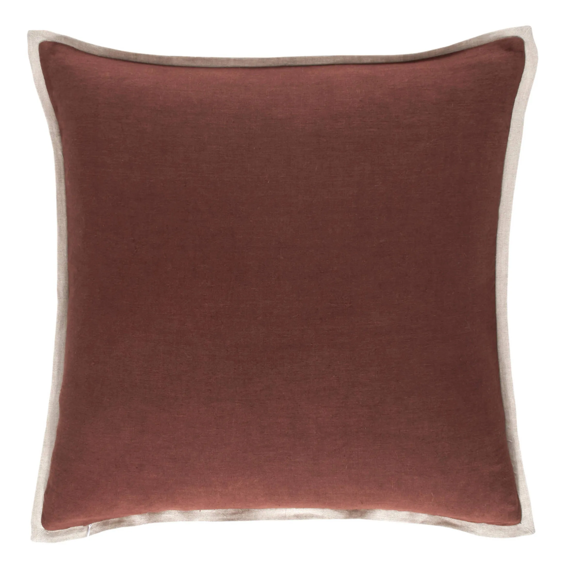 Gehry Velvet/Linen Russet Decorative Pillow Cover