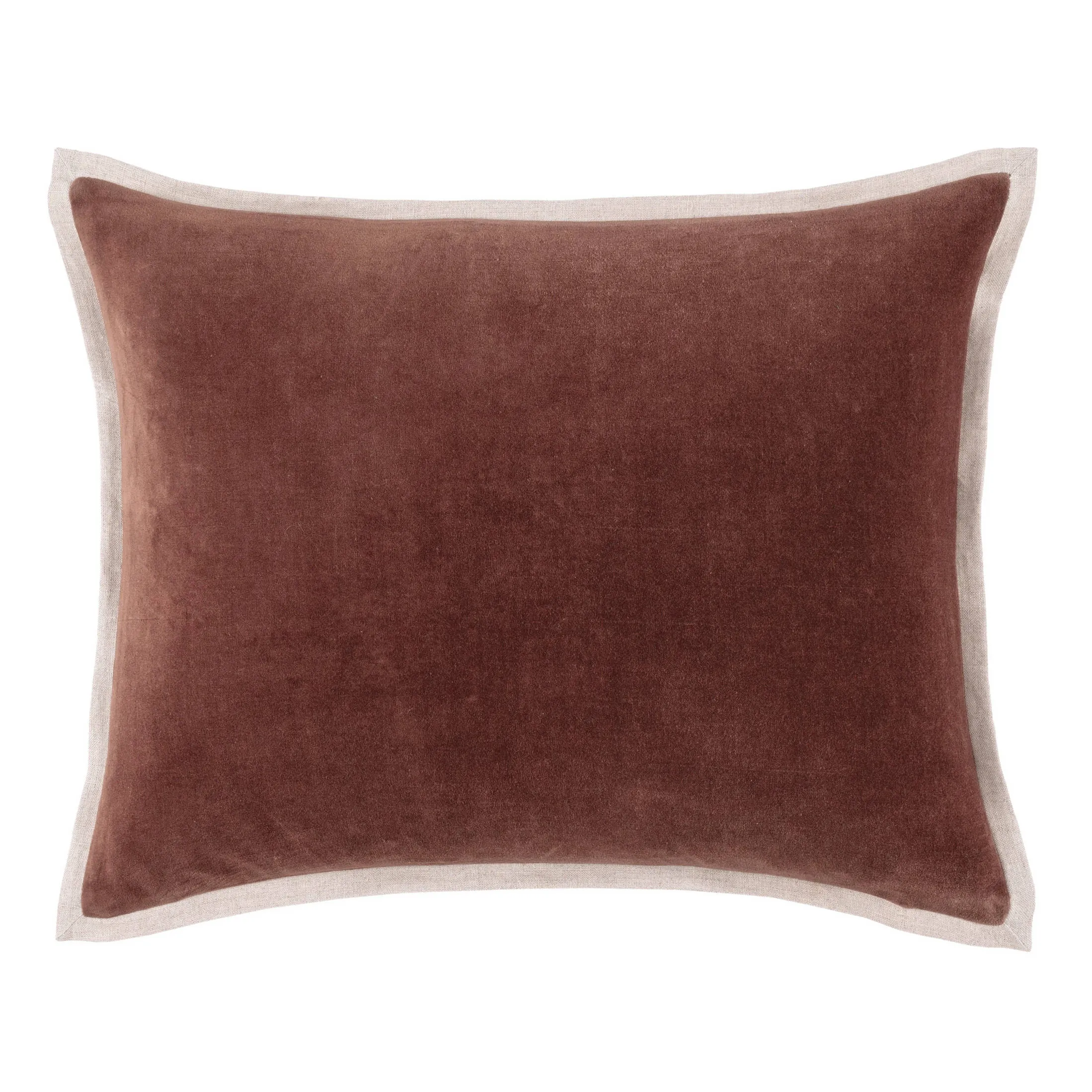 Gehry Velvet/Linen Russet Decorative Pillow Cover