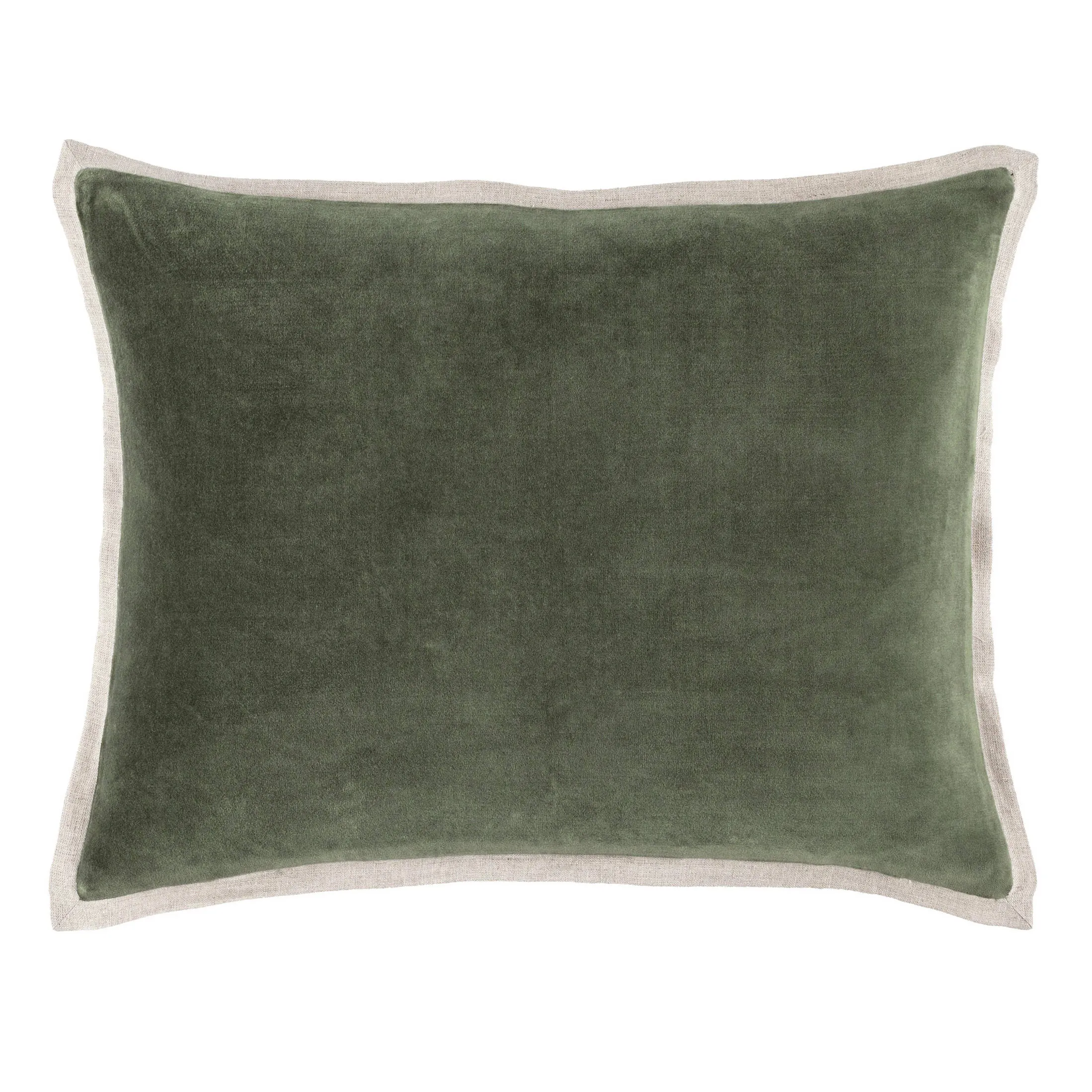 Gehry Velvet/Linen Sage Decorative Pillow Cover