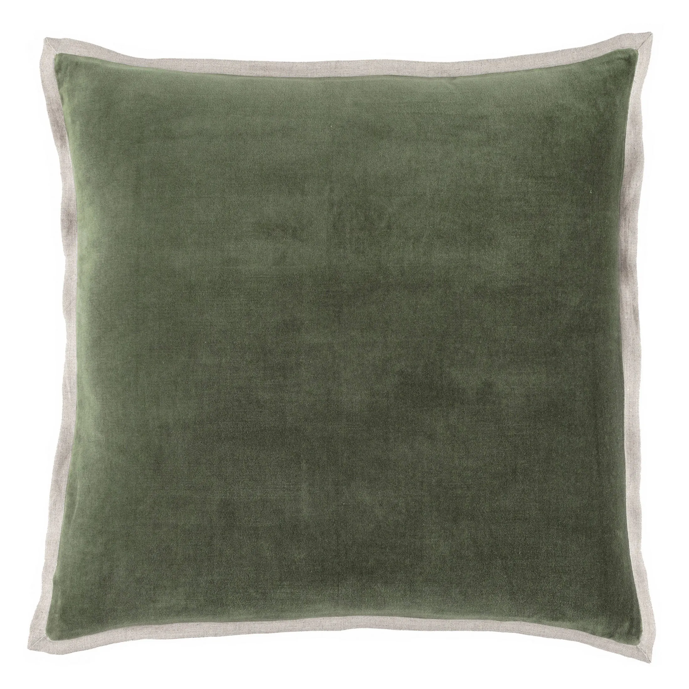 Gehry Velvet/Linen Sage Decorative Pillow Cover